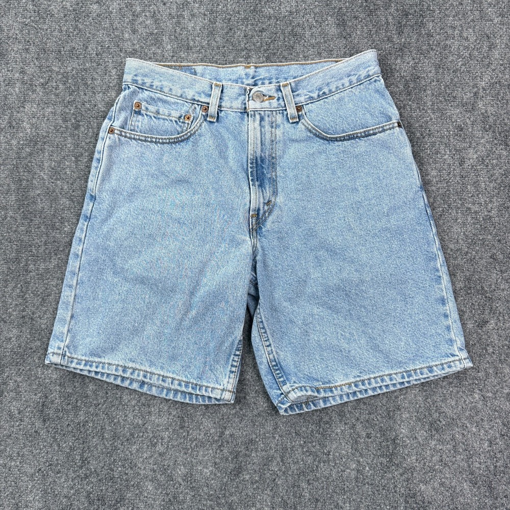 Vintage Levi's 550 Denim Shorts Jorts Men Size 31 Relaxed Light Wash Red Tab Y2K